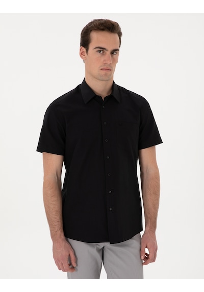 Pierre Cardin Erkek Siyah Gömlek Kısa Kollu 50307003-vr046 Siyah