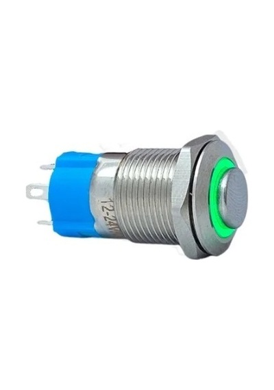 Çin E12a-g ,m12 Kontak-1a Yeşil-24vdc Metal Kalıcı Buton