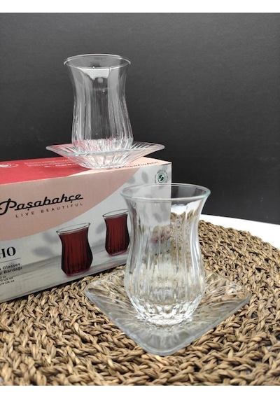 Paşabahçe Echo 12 Parça 6 Kişilik Çay Seti 420181-54321 Şeffaf