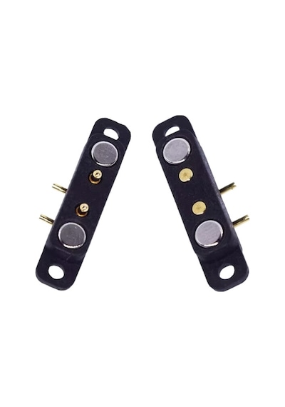 2-pin 2.54mm 90c Pogo Pin Manyetik Konnektör Takımı - Kulaklı