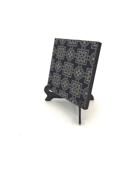 Bizans Deseni Baskılı Mdf Masaüstlük 10x10 542