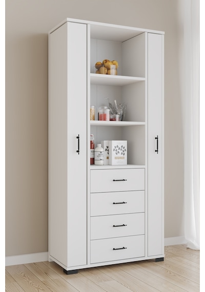 Aeka Ae-2204 Avrasya Çok Amaçlı 2 Kapaklı Raflı Çekmeceli Kiler Mutfak Dolabı Modern Tasarım 170x138x77,5 Beyaz Aeka Ae-2204 Avrasya Çok Amaçlı 2 Kapaklı Raflı Çekmeceli Kiler Mutfak Dolabı Modern Tasarım 170x138x77,5 Beyaz