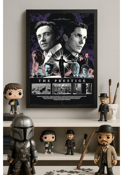 The Prestige Siyah Ahşap Çerçeveli Poster, Dekoratif Film Duvar Tablosu