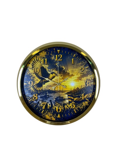 Gold Efsane Kanatlar Taraftar Temalı 40 X 40 Cm Metal Duvar Saati
