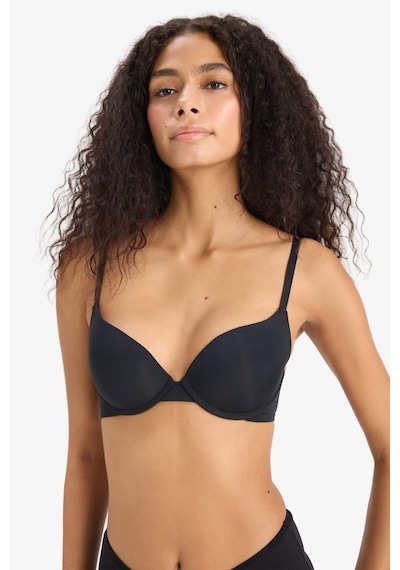 Defacto Push Up Micro Kaplı Yarım Dolgulu Balenli Tişört Bra Fall İn Love Z3350az25aubk81 Siyah Defacto Push Up Micro Kaplı Yarım Dolgulu Balenli Tişört Bra Fall İn Love Z3350az25aubk81 Siyah