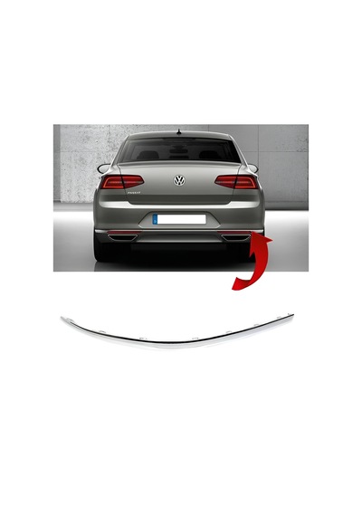 Vw Passat B8 2015-2019 Sağ Arka Tampon Köşe Krom Çıta 3g0853842