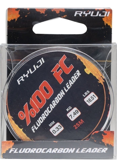 Ryuji 0.23mm 25m Fluorocarbon Leader Misina 3.97kg Çeker