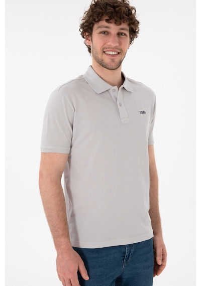U.S. Polo Assn. Erkek Regular Fit Polo Yaka Açık Gri Basic Tişört 50306007-VR001 U.S. Polo Assn. Erkek Regular Fit Polo Yaka Açık Gri Basic Tişört 50306007-VR001