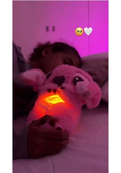Nefes Alan Peluş Uyku Arkadaşı Müzikli Ve Hareketli Açık Pembe