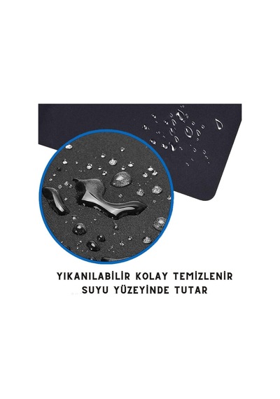 Ayrex Black Deer Siyah Professional Oyuncu Gaming Mouse Pad,ofis, Kaydırmaz Taban Mouse Pad 30x25 S