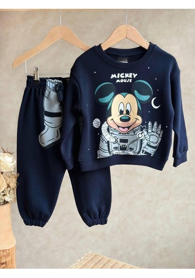 Lolliboomkids Erkek Çocuk Mickey Mouse Uzayda Temalı Astronot Mickey Baskılı Sweatshirt Eşofman Alt Üst Takım Eşofman Takımı Lacivert Lolliboomkids Erkek Çocuk Mickey Mouse Uzayda Temalı Astronot Mickey Baskılı Sweatshirt Eşofman Alt Üst Takım Eşofman Takımı Lacivert