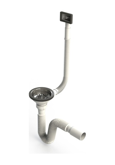 Küvet Taşmalı Evye Sifonu, Flex Gövde Ø 40-50 Mm