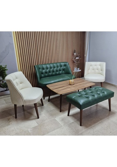 Azra Mobilya Deri Çay Seti Koltuk Takımı Oturma Grubu Cafe Mobilya Ofis-büro Mobilya Balkon Mobilya Yeşil-krem Azra Mobilya Deri Çay Seti Koltuk Takımı Oturma Grubu Cafe Mobilya Ofis-büro Mobilya Balkon Mobilya Yeşil-krem