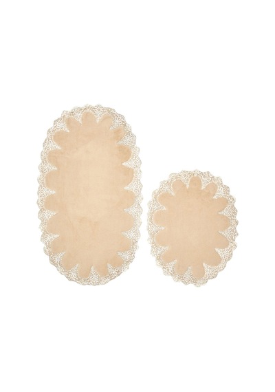 Zara Oval 2 Parça Banyo Takımı Cappuccino
