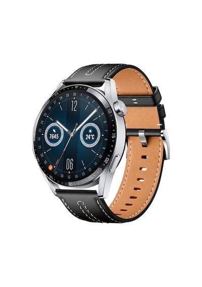 Huawei Watch Gt3 Pro Gt3 Gt2 46mm İle Uyumlu Dikiş Desenli Deri Metal Tokalı Akıllı Saat Kordonu