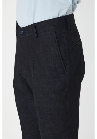 Lacivert Modern Kesim Erkek Casual Spor Pantolon Siyah