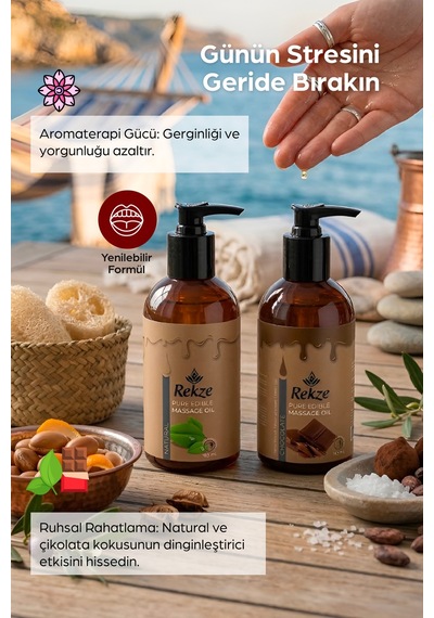 Çikolata Ve Natural Aromalı Vücut Masaj Yağı 2 Adet 120 Ml - 298220696