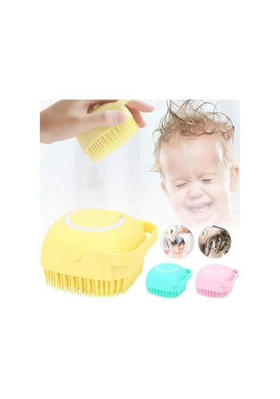Şampuan Hazneli Silikon Peeling Duş Fırçası Masaj Karışık