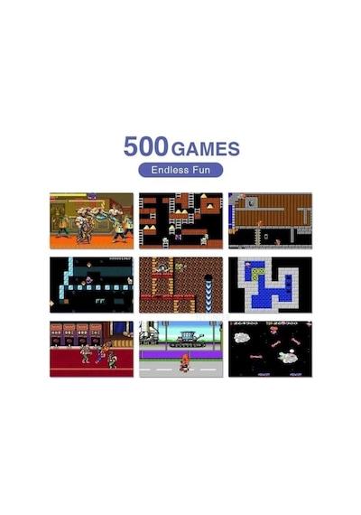 Taşınabilir Mini El Oyun Konsolu 500 Oyunlu Bluetooth Bağlantılı Gri Renk Gamepad