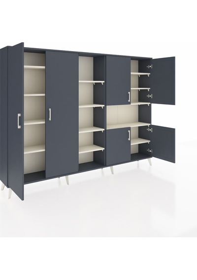 Arges Dolap 13 Raflı 6 Kapaklı 220x30x163 Antrasit-antrasit/aytaşı Antrasıt/aytası - Antrasıt Arges Dolap 13 Raflı 6 Kapaklı 220x30x163 Antrasit-antrasit/aytaşı Antrasıt/aytası - Antrasıt
