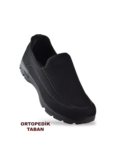 1003 Tam Ortopedik Hafif Taban Erkek Spor Ayakkabı Yazlık Hafif Taban Eva Siyah