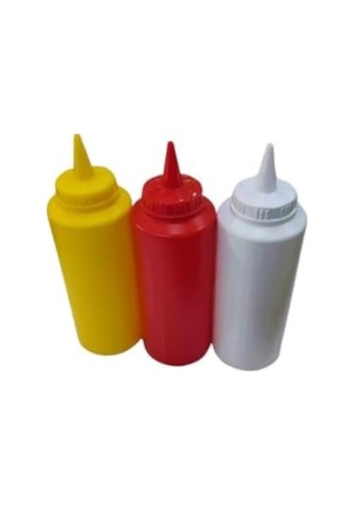 Gastroplast 1000 Ml 3 Adet Renkli Sosluk Fişek Ketçap-mayonez-hardal