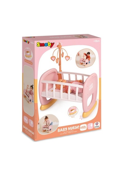 Smoby Baby Nurse Sallanan Dönenceli Bebek Beşiği 220390