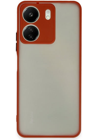 Newface Xiaomi Redmi 13c Kılıf Montreal Silikon Kapak - Kırmızı Kırmızı