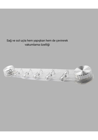 Duvar Tipi Vakumlu Askılık Şeffaf Orta Tasarımlı