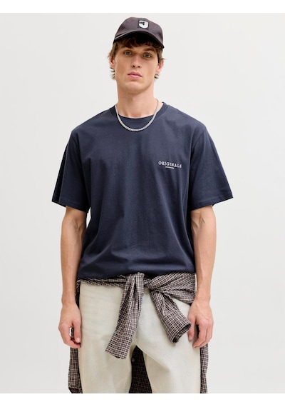 Jack & Jones Montauk Allover Print Erkek Lacivert Tişört 12292148-ogy