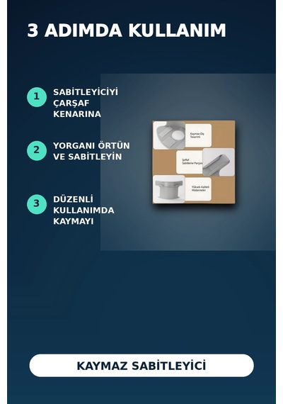 4'lü Şeffaf Çarşaf Ve Yorgan Sabitleyici Kaymaz Dişli Tasarım, Ev Temizliği İçin Pratik Çözüm .