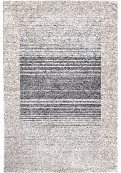 Romans Etro 2708 Krem - Spor Saçaklı Polyester Çizgili Çerçeveli Vintage Halı