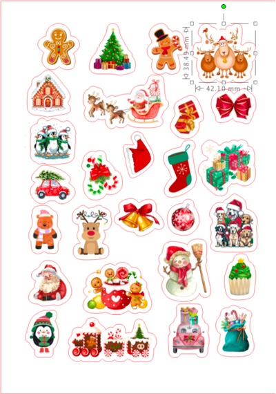 Christmas Temalı Sticker Cam Duvar Telefon Tablet Yılbaşı Çok Renkli