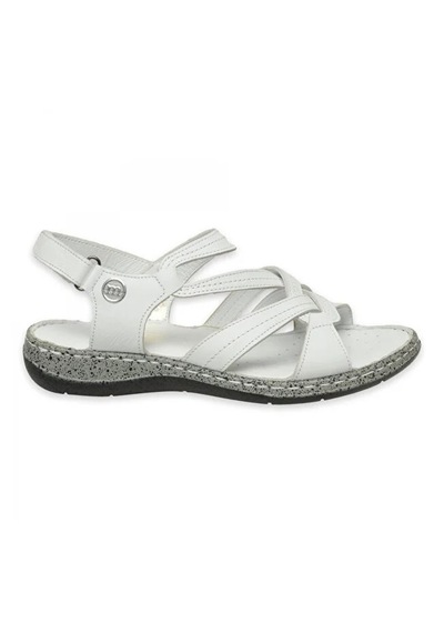 Mammamia D26ys-2415 Kadın Hakiki Deri Günlük Comfort Sandalet Beyaz