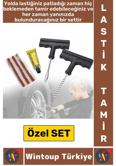 Premium Otomobil Kamyon Bisiklet Ticari Araç Motorsiklet Yama Tamir Acil Durum Lastik Tamir Seti