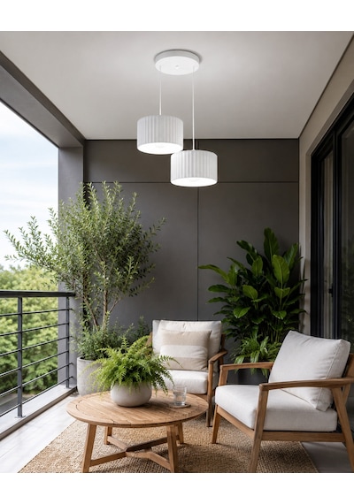 Lüx Form Avize Dekoratif Sarkıt Avize 25 Cm Salon, Mutfak, Balkon, Yatak Odası İçin Modern Aydınlatma - Beyaz