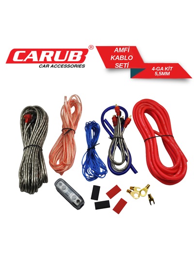 Carub Amfi Tesisat Kablo Seti 4ga Kit 5.5 Mm Amfi Kablo Seti