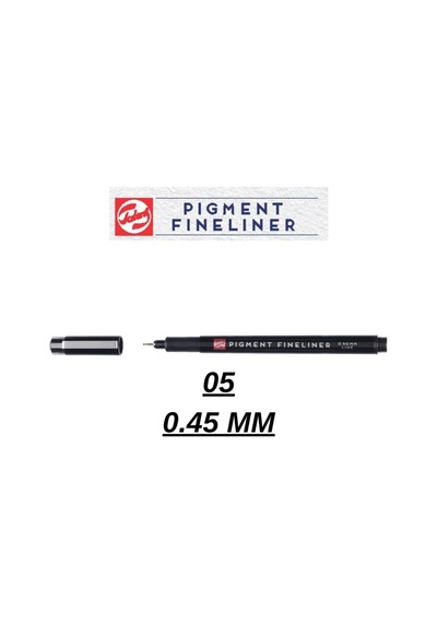 Teknik Çizim Kalemi Pigment Fineliner Kalem Siyah 05 0.45mm