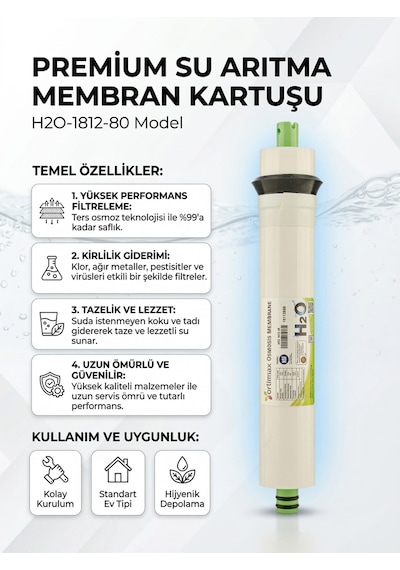 5'li Su Arıtma Filtre Seti Pp Sediment, Gac, Cto Karbon, Membran Ve Post Karbon