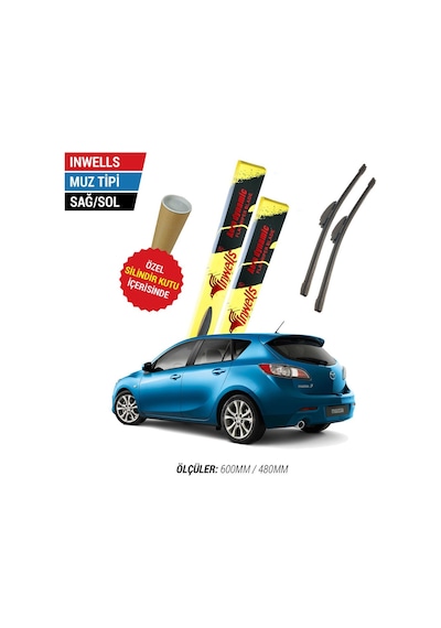 Mazda 3 Hatchback İnwells Muz Silecek (2009-2013)
