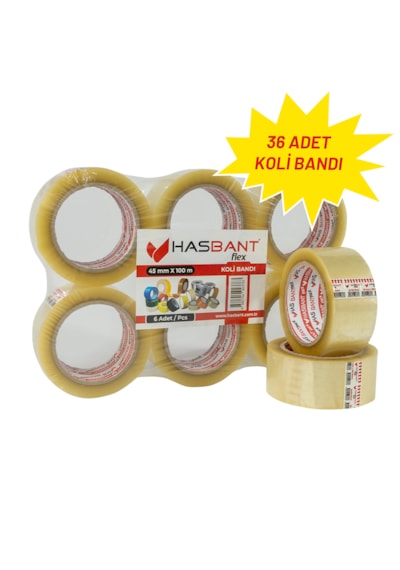 Has Bant Flex 45mmx100m Koli Bandı - 36 Adet 36 Adet
