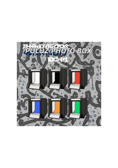 40x40 Cm 2x32 Led Işıklı Taşınabilir Fotoğraf Çekim Çadırı Stüdyo Kutusu 6 Farklı Fon Çok Renkli