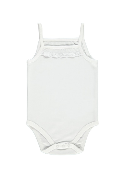 Civil Baby Kız Bebek Çıtçıtlı Badi 3-9 Ay Beyaz 14587140513Y Beyaz