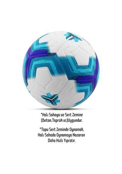 Telvesse Futbol Topu Premiera Sert Zemin Halı Saha Futbol Topu Hibrit Mavi No:5 Mavi