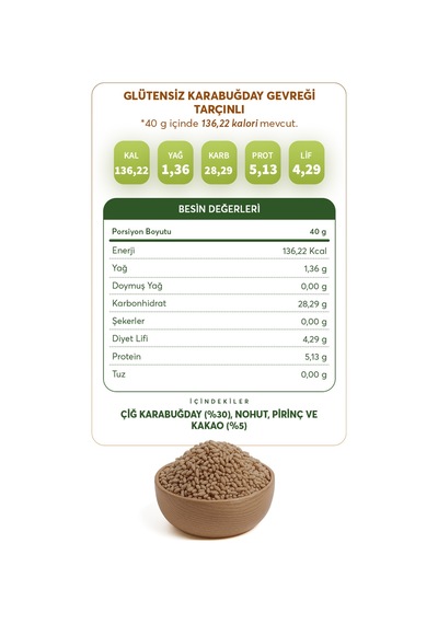 Glutensiz Fabrika Glutensiz Tarçınlı Karabuğday Gevreği 250 G