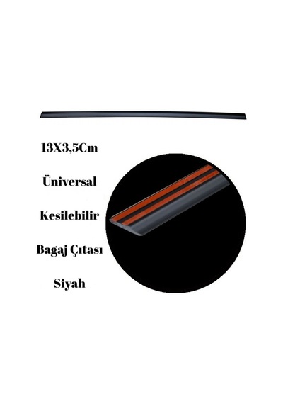 Carpi Bagaj Çıtası Üniversal Kesilebilir Esnek Dar Siyah 135 X 3.5 Cm