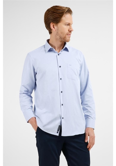 İmza Mavi - Lacivert Çizgili Desen Sert Yaka Uzun Kol Cepli Comfort Fit Pamuklu Gömlek 1004255276 Mavi - Lacivert İmza Mavi - Lacivert Çizgili Desen Sert Yaka Uzun Kol Cepli Comfort Fit Pamuklu Gömlek 1004255276 Mavi - Lacivert