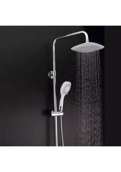Krom Tepe Yağmurlama Duş Seti Banyo Bataryası Dahil Değildir Bianco Duş Seti Çok Renkli