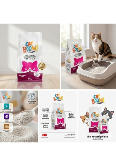Cat Boom Bebek Pudrası Kokulu Bentonit Kedi Kumu 20 L