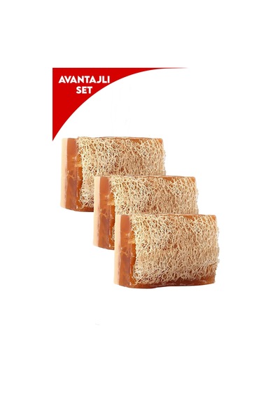 Arap Makyaj Dünyası Lifli Ballı Eşek Sütlü El Yapımı Sabun 3 x 120 G